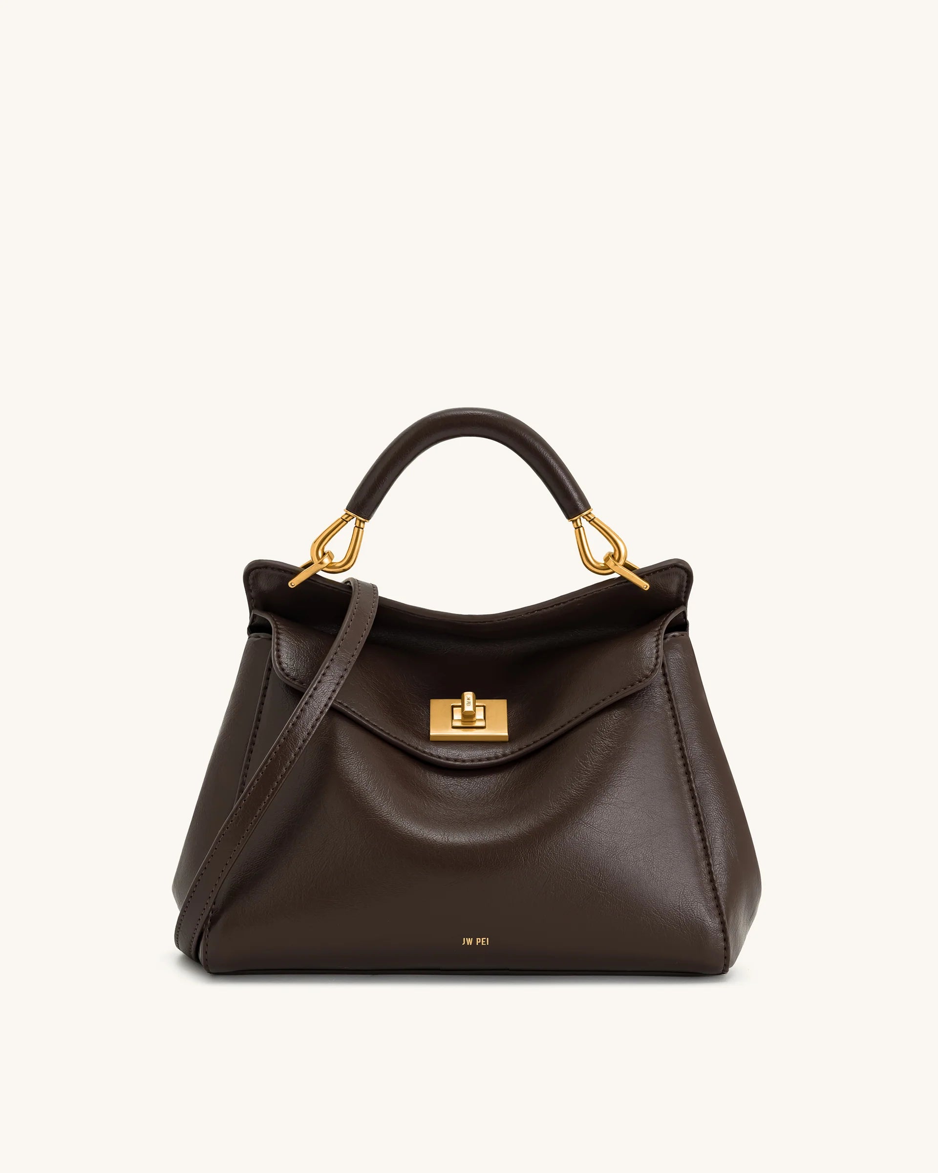 Lucia Classic Top Handbag - Koyu Kahve
