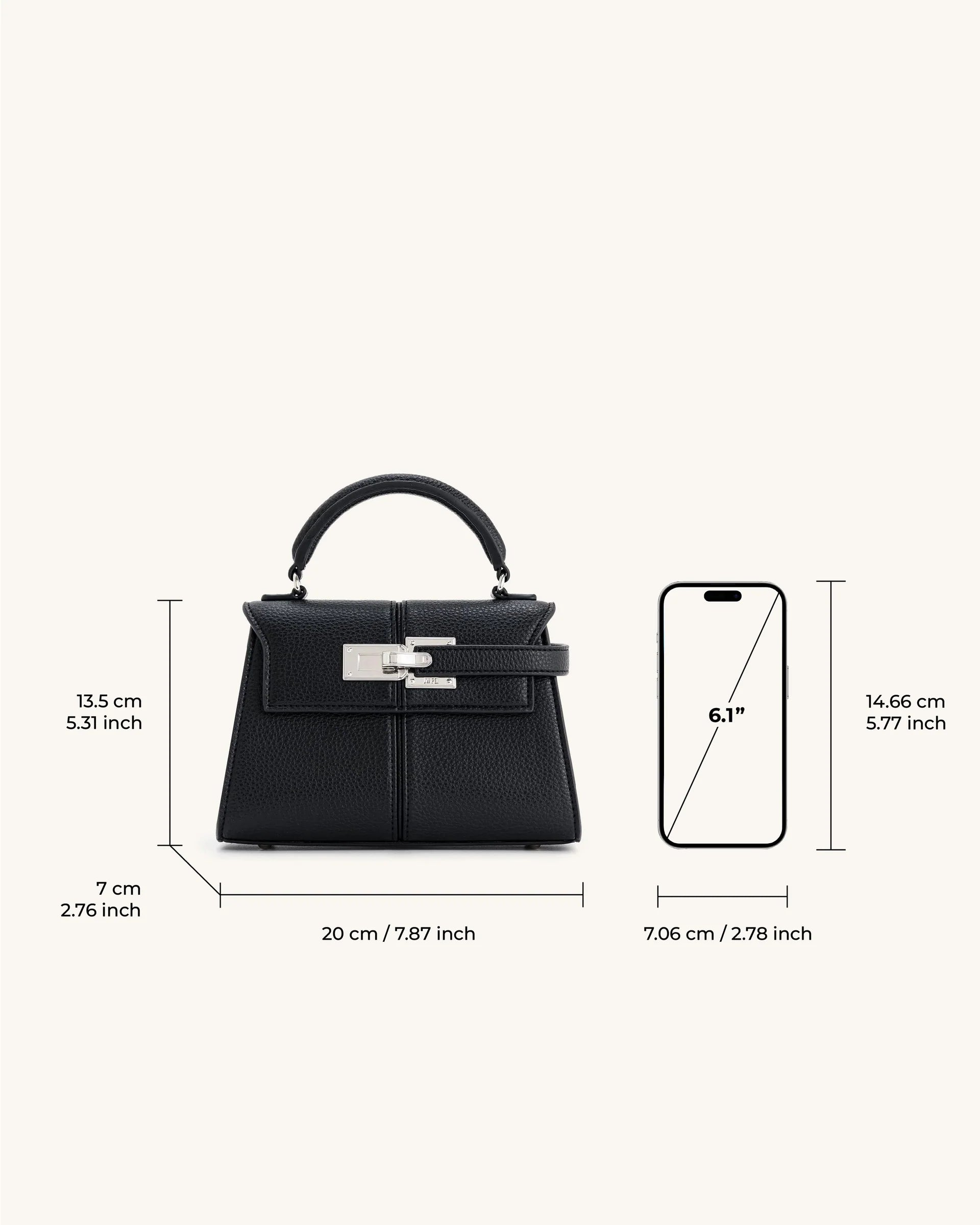 Elise Top Handle Çanta  - Siyah